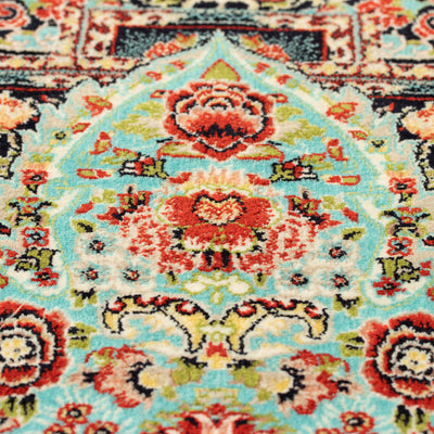ペルシャ絨毯（機械織）　トュウバ柄　ブルー　50×80cm　イメージ